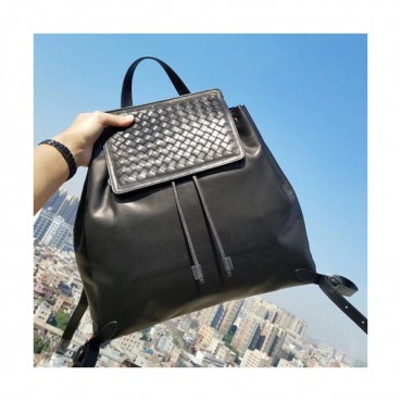 Bottega Veneta 2019 Leather Back Pack,36cm - 보테가 베네타 2019 레더 여성용 백팩 407093,BVB0184,36cm,블랙
