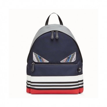 Fendi 2019 Nylon&Leather Bag Bugs Back Pack ,38CM - 펜디 2019 나일론&레더 남여공용 백버그 백팩  FENB0310,38CM,네이비