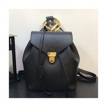 Fendi 2019 Leather Back Pack, 25cm - 펜디 2019 레더 여성용 백팩,FENB0307,25cm,블랙