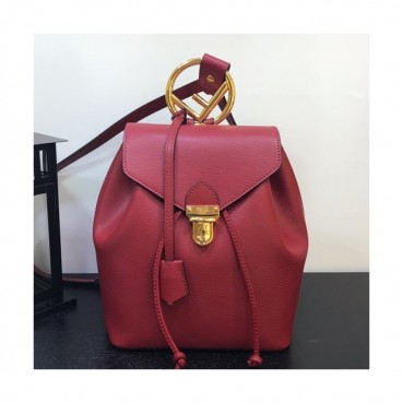 Fendi 2019 Leather Back Pack, 25cm - 펜디 2019 레더 여성용 백팩,FENB0306,25cm,레드