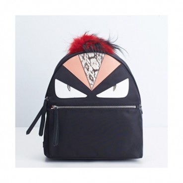 Fendi 2019 Nylon Bag Bugs Back Pack ,39CM - 펜디 2019 나일론 남여공용 백버그 백팩  FENB0297,39CM,블랙