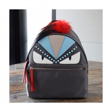 Fendi 2019 Nylon Bag Bugs Back Pack ,38CM - 펜디 2019 나일론 남여공용 백버그 백팩  FENB0296,38CM,다크그레이