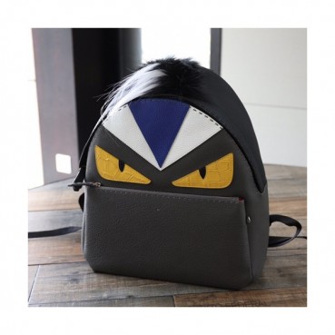 Fendi 2019 Leather Bag Bugs Back Pack ,38CM - 펜디 2019 레더 남여공용 백버그 백팩  FENB0291,38CM,다크그레이