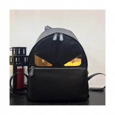 Fendi 2019 Nylon&Leather Bag Bugs Back Pack ,38CM - 펜디 2019 나일론&레더 남여공용 백버그 백팩  FENB0286,38CM,블랙