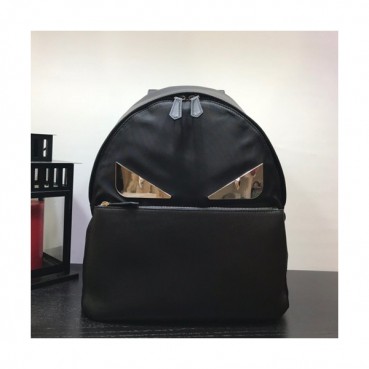 Fendi 2019 Nylon&Leather Bag Bugs Back Pack ,39CM - 펜디 2019 나일론&레더 남여공용 백버그 백팩  FENB0285,39CM,블랙