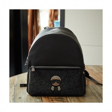 Fendi 2019 Nylon&Leather Back Pack ,30/38CM - 펜디 2019 나일론&레더 남여공용 백팩  FENB0280,30/38CM,블랙