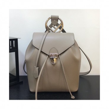 Fendi 2019 Leather Back Pack, 25cm - 펜디 2019 레더 여성용 백팩,FENB0122,25cm,카키그레이