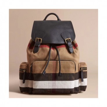 Burberry 2019 Canvas Back Pack , 42cm - 버버리 2019 캔버스 남여공용 백팩 ,BURB0155,42cm,브라운+블랙