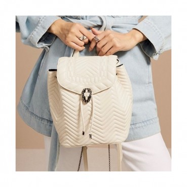 Bvlgari Serpenti Forever Back Pack,24CM - 불가리 세르펜티 포에버 백팩,BVLB0092,24cm,화이트