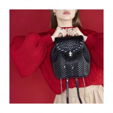 Bvlgari Serpenti Forever Back Pack,24CM - 불가리 세르펜티 포에버 백팩,BVLB0090,24cm,블랙