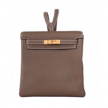 Hermes Kelly Ado Back Pack ,22cm - 에르메스 켈리 아도 여성용 백팩 HERB0559,22cm,카키그레이