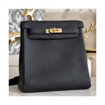 Hermes Kelly Ado Back Pack ,22cm - 에르메스 켈리 아도 여성용 백팩 HERB0557,22cm,블랙
