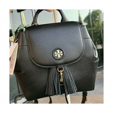 Tory Burch Leather Black Tassel Back Pack,22cm - 토리버치 레더 블랙 여성용 태슬 백팩 TBB0177,22cm