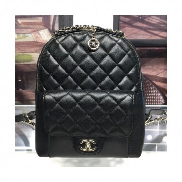 Chanel 2019 Leather Women Back Pack ,23CM - 샤넬 2019 레더 여성용 백팩,CHAB0533,23CM,블랙