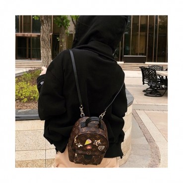 Louis Viutton MonogramPalm Springs Women Back Pack,22cm - 루이비통 모노그램 팜스프링 여성용 백팩,M41562 ,LOUB0882,22cm,브라운