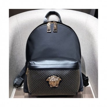 Versace Leather Back Pack,38CM - 베르사체 레더 남성용 백팩 ,VERB0020,38CM,블랙