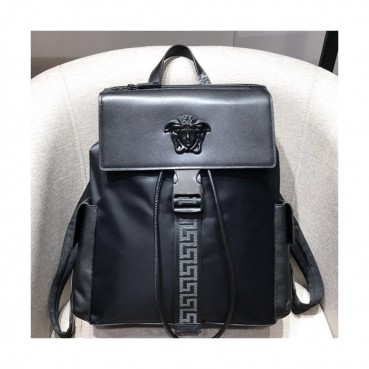 Versace Leather&Nylon Back Pack,41CM - 베르사체 레더&나일론 남성용 백팩 ,VERB0012,41CM,블랙