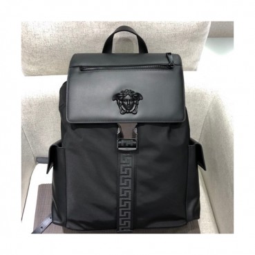 Versace Leather&Nylon Back Pack,41CM - 베르사체 레더&나일론 남성용 백팩 ,VERB0007,41CM,블랙