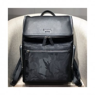 Prada 2019 Leather&Nylon Back Pack,40CM - 프라다 2019 레더&나일론 남성용 백팩 ,PRAB0013,40cm,블랙