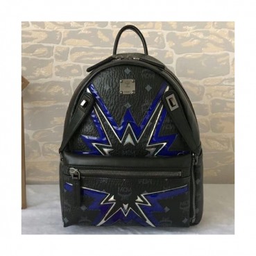 MCM Dual Stark Visetos Canvas Back Pack,26/34cm - 엠씨엠 듀얼 스타크 비세토스 캔버스 남여공용 백팩 MCMB0092, 26/34cm,블랙