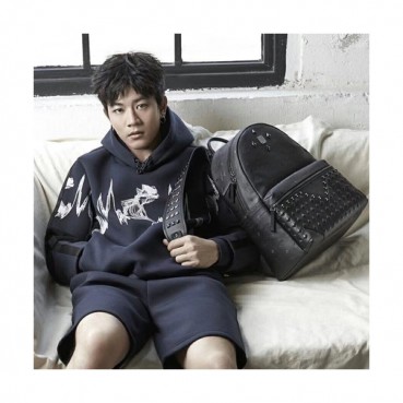 MCM Canvas Back Pack,26/34cm - 엠씨엠 캔버스 남여공용 백팩 MCMB0091, 26/34cm,블랙
