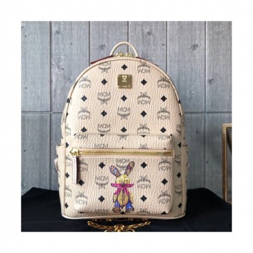 MCM Stark Visetos Canvas Back Pack,17/21/26cm - 엠씨엠 스타크 비세토스 캔버스 남여공용 백팩 MCMB0083, 17/21/26cm,베이지