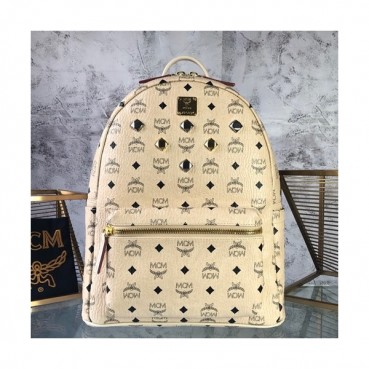 MCM Visetos Back Pack,34cm - 엠씨엠 비세토스 남여공용 백팩 MCMB0072, 34cm,베이지