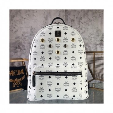 MCM Visetos Back Pack,26/34cm - 엠씨엠 비세토스 남여공용 백팩 MCMB0071, 26/34cm,화이트