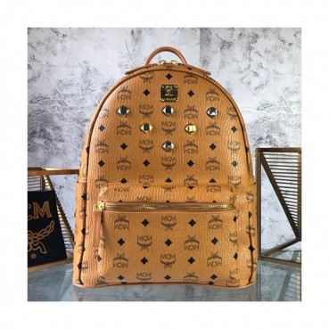 MCM Visetos Back Pack,34cm - 엠씨엠 비세토스 남여공용 백팩 MCMB0069, 34cm,브라운