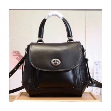 Coach Leather Tote Shoulder Back Pack,22cm - 코치 레더 토트 숄더 백팩, COAB0143,22cm,블랙