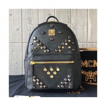 MCM Visetos Stark Leather Back Pack,21/26/34cm - 엠씨엠 비세토스 스타크 레더 남여공용 백팩 MCMB0042, 21/26/34cm,블랙