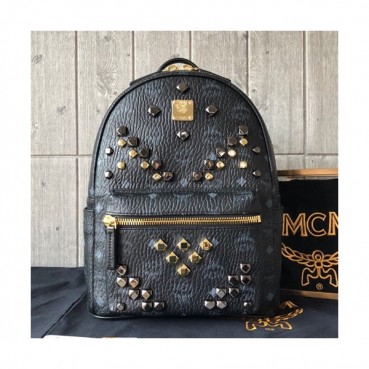 MCM Visetos Stark Leather Back Pack,21/26/34cm - 엠씨엠 비세토스 스타크 레더 남여공용 백팩 MCMB0037, 21/26/34cm,블랙