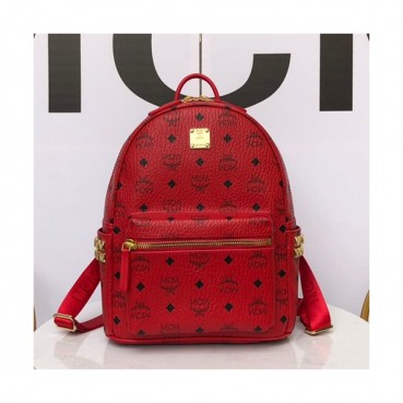 MCM Stark Leather Back Pack,17/21/26/34cm - 엠씨엠 스타크 레더 남여공용 백팩 MCMB0033, 17/21/26/34cm,레드