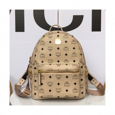 MCM Stark Leather Back Pack,17/21/26/34cm - 엠씨엠 스타크 레더 남여공용 백팩 MCMB0032, 17/21/26/34cm,베이지