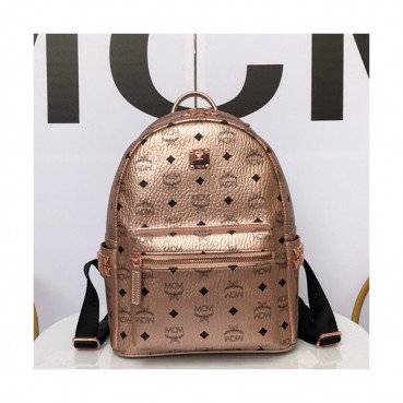MCM Stark Leather Back Pack,17/21/26/34cm - 엠씨엠 스타크 레더 남여공용 백팩 MCMB0030, 17/21/26/34cm,로즈골드