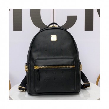 MCM Stark Leather Back Pack,17/21/26/34cm - 엠씨엠 스타크 레더 남여공용 백팩 MCMB0025, 17/21/26/34cm,블랙