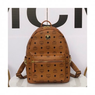 MCM Stark Leather Back Pack,17/21/26/34cm - 엠씨엠 스타크 레더 남여공용 백팩 MCMB0023, 17/21/26/34cm,브라운