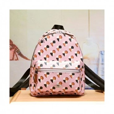 Coach Leather Back Pack,18cm - 코치 레더 여성용 백팩, 25915,COAB0028,18cm,핑크