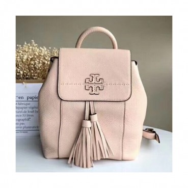Tory Burch Leather Pink Tassel Back Pack,27cm - 토리버치 레더 핑크 태슬 백팩 TBB0093,27cm