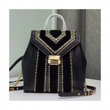 Michael Kors Leather Whitney Back Pack, 24CM - 마이클 코어스 레더 위트니 백팩 ,MKB0036, 24CM,블랙