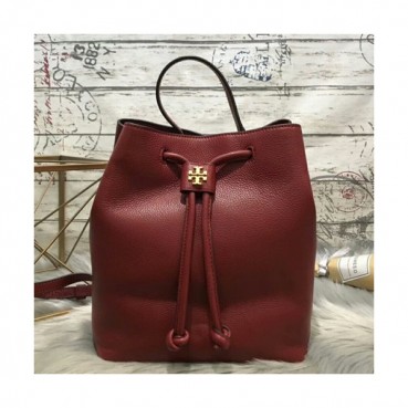 Tory Burch Leather Red Bucket  Back Pack,27cm - 토리버치 레더 레드 버킷 백팩 TBB0061,27cm
