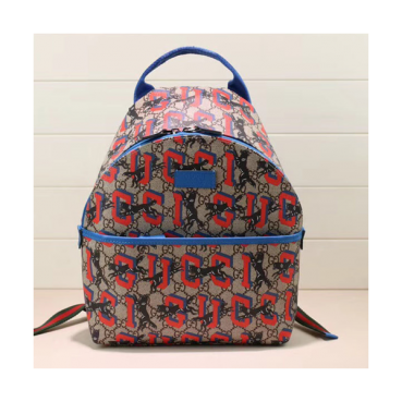 Gucci GG Canvas Back Pack,25CM - 구찌 GG 캔버스 백팩 271327 ,GUB0112,25cm,브라운+블루