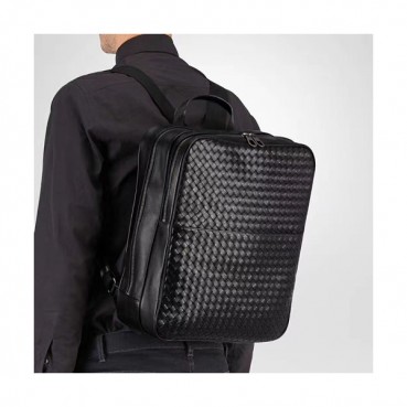 Bottega Veneta Leather Black Back Pack,39cm - 보테가 베네타 레더 블랙 남성용 백팩 BVB0087,39cm