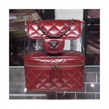 Chanel Women PVC Back Pack,21.5CM - 샤넬 여성용 PVC 백팩,CHAB0347,21.5CM,레드