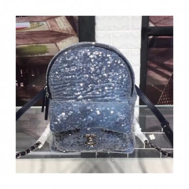 Chanel Women Bling Bling Back Pack ,18CM - 샤넬 여성용 블링블링 백팩, CHAB0344,18CM,블루