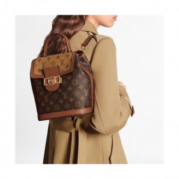 Louis Vuitton 2020 Women's Leather Backpack,19cm - 루이비통 2020 여성용 레더 백팩,19cm, LOUB2266,브라운