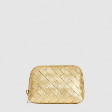 보테가 베네타 여성 스몰 인트레치아토 뷰티 파우치 - Bottega Veneta Womens Small Intrecciato Beauty Pouch 