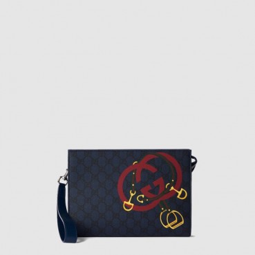 구찌 남성 프린트 GG 미디엄 파우치 - Gucci Mens Printed GG Medium Pouch 