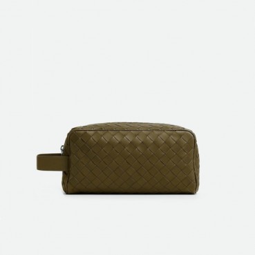 보테가베네타 남성 카키 파우치 - Bottega Veneta Mens Khaki Pouch 
