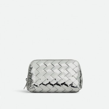 보테가 베네타 여성 실버 파우치 - Bottega Veneta Womens Silver Pouch 